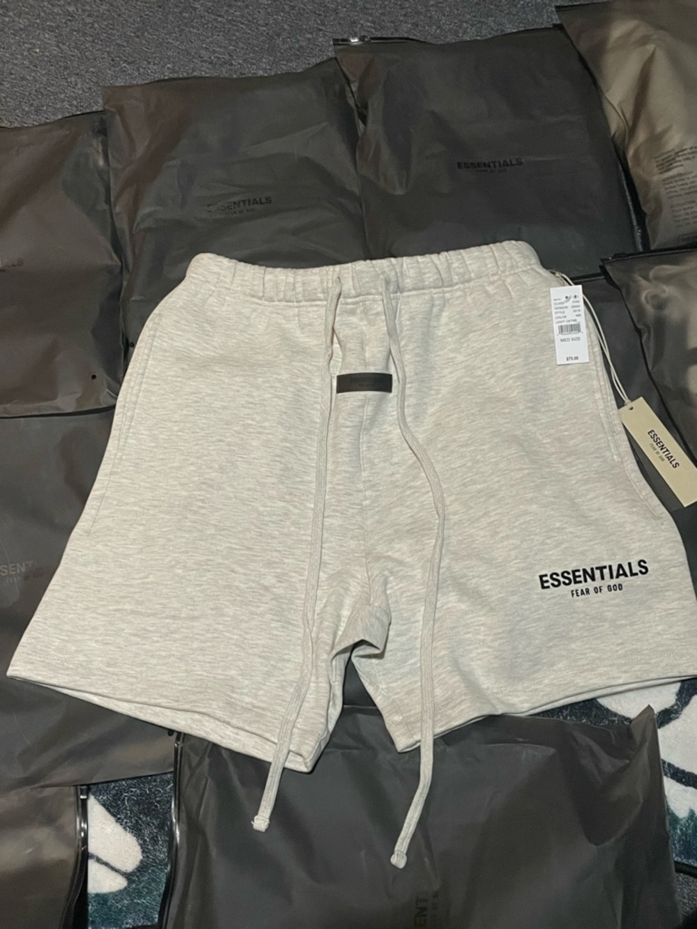 Fear of God Essentials Men’s Cream Athletic Shorts